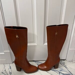 Tommy Hilfiger Tan Heeled Boots